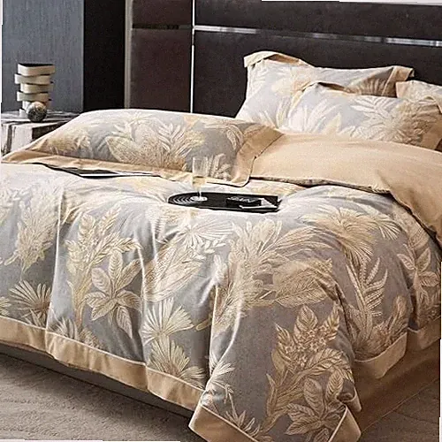 100% Cotton Duvet Cover Queen Size Set - Luxury Queen (90" x 90") Yellow