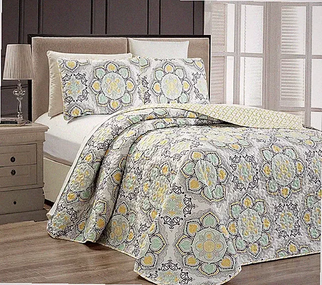 Fancy Collection 3 Pc Bedspread Bed Cover Oversized New King/California King