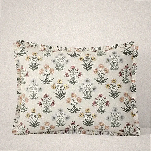 Garden Patch Reversible Garment Washed Cotton Percale Sham(Multi)|6484