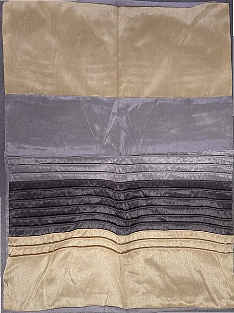 Madison Park Standard Sham 20 x 26 Pleated Textured Yellow Gray Modern Luxury
