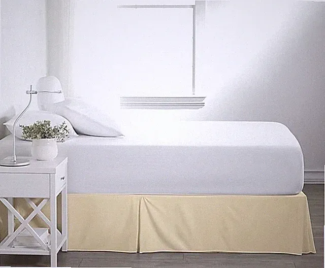 New iEnjoy Home Twin Size Simply Soft Microfiber Bed Skirt Bedskirt Pale Yellow