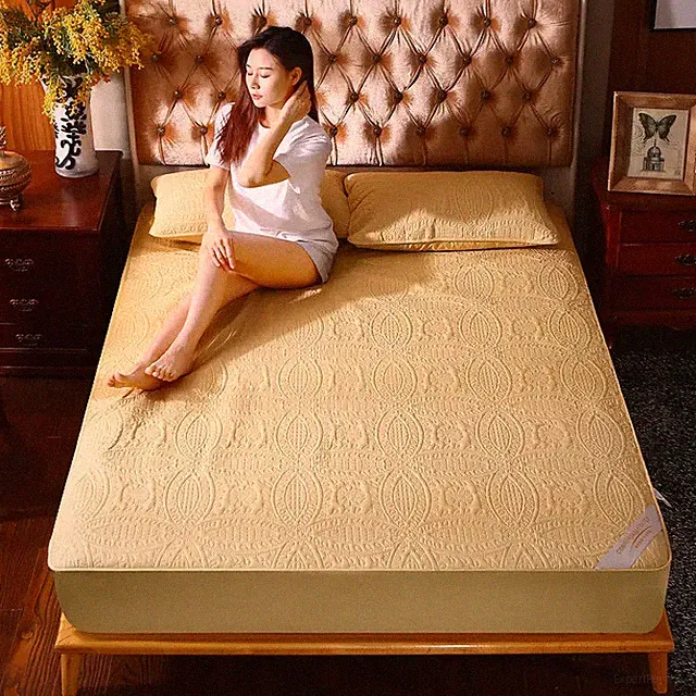 Quilted MattressCover Air-Permeable Bed Protector Mattress Topper Not Pillowcase