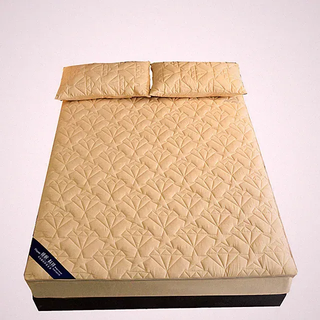 Quilted Zippered Mattress Protector Cover Queen Breathable Thick Soft Bed Cover