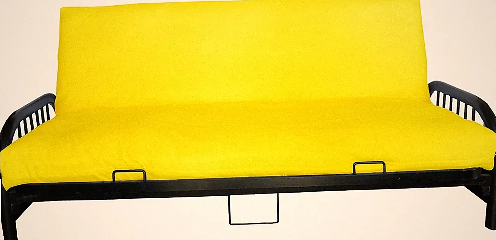 Solid Yellow Full Size Futon Mattress Cover, Bed Protectors, Slipcovers, Covers