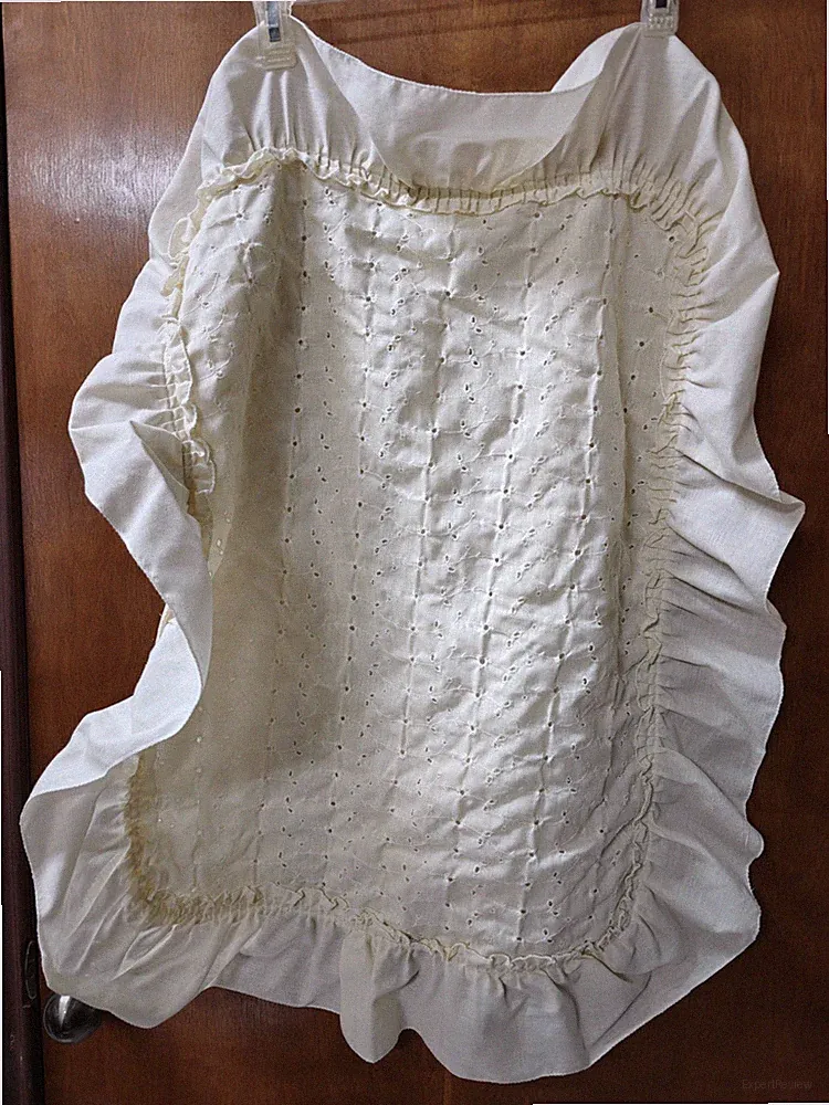 STANDARD Ruffle Pillow Shams 19"X25" Cotton Blend Pale Yellow Set of 2 Eyelet
