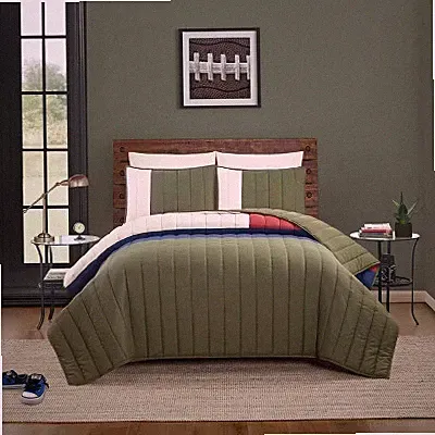 Teen Twin/Twin XL Block Comforter Set Blue and Yellow - Makers Collective