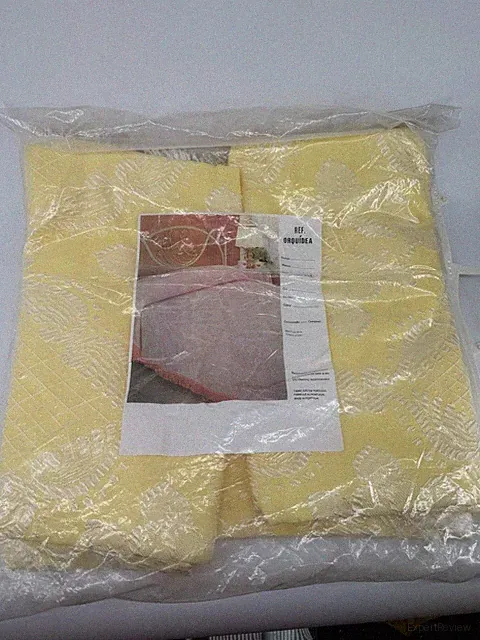 Vintage Orquidea Queen Size Yellow Floral Bedspread Coverlet New 1.80 Lb