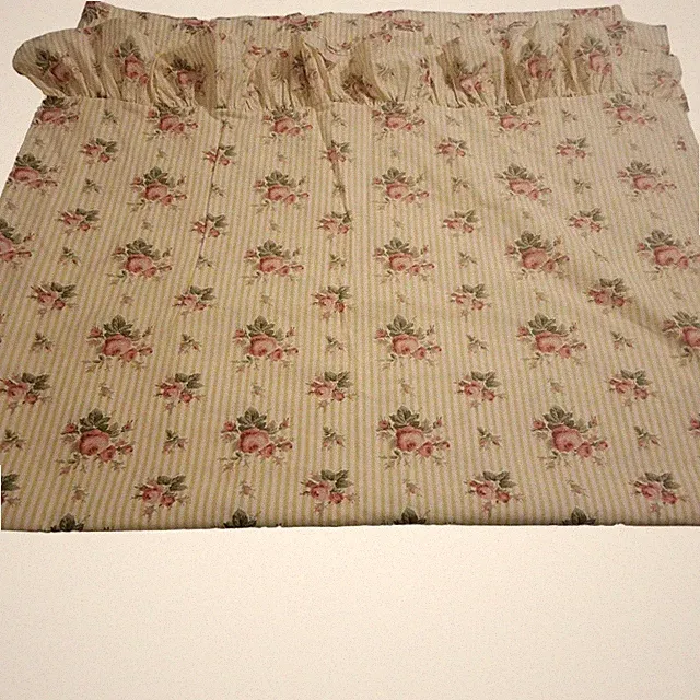 VTG Ralph Lauren Sophie Brooke Twin Flat Sheet Yellow Stripe Cottage Roses NWOT
