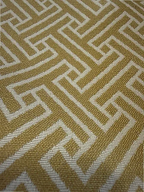 Yellow and White Geometric Euro Pillow Shams Set, 21x21” with zipper closure